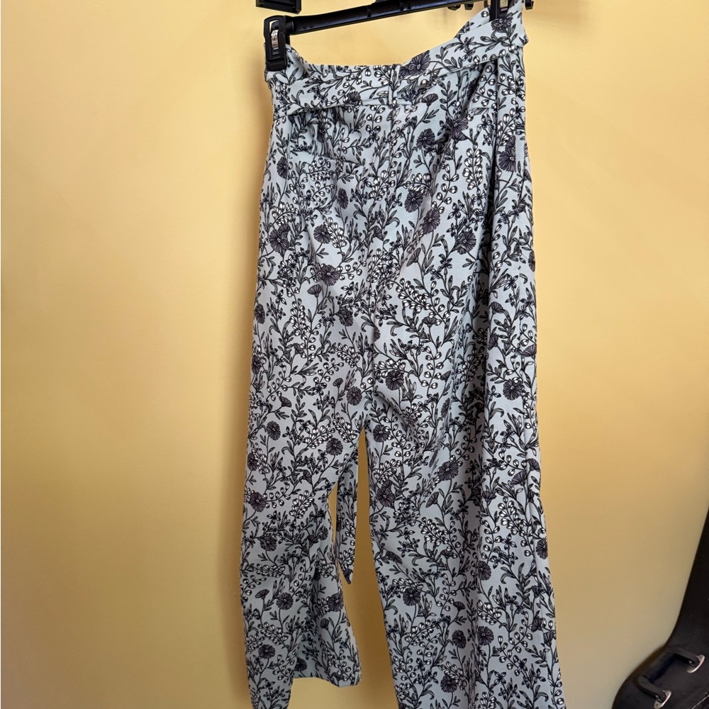 LOFT Floral Print Jacket in Black and Cream
